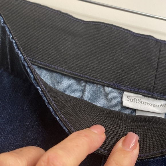 Soft Surroundings Pull-On Denim Jeans Women’s LP Elastic Waist classic Simple - Picture 6 of 11